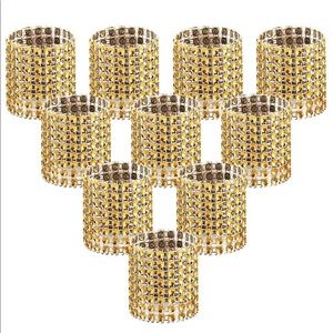 Accmor 6 Gold Napkin Ring Buckles Table Decoration
